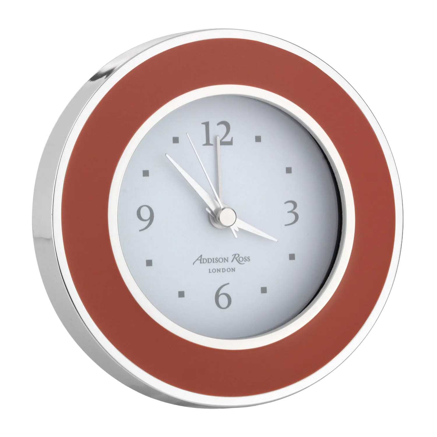 Addison Ross Orange & Silver Alarm Clock